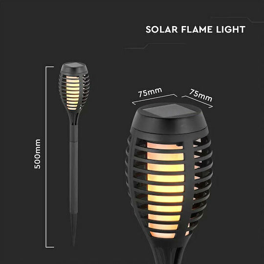 V-TAC Set 4 Lămpi Solare de Grădină Felinare 1W Alb Cald cu Fotocelulă IP44 7.5cmx7.5cmx50cmcm