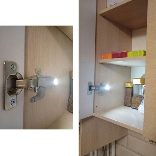 LED Light Hinge for Cabinets with Battery Powered and Photocell 1pcs