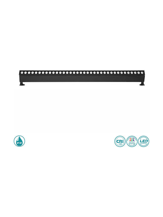 SoleLuce Außenstehlampe Wall Washer 300W RGB IP67 Schwarz