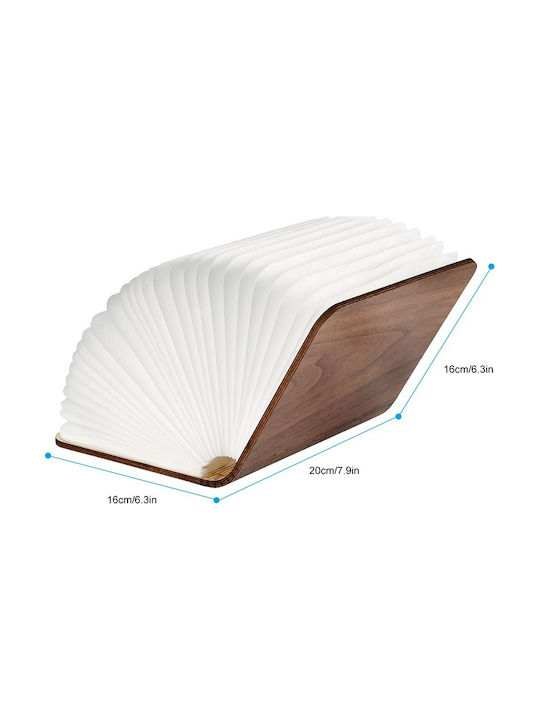 Gingko Διακοσμητικό Φωτιστικό Wood Grain LED Ρυθμιζόμενο Λευκό Βιβλίο