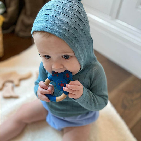 Nibbling Blueberry Teething Ring from Silicone for 3 Months+