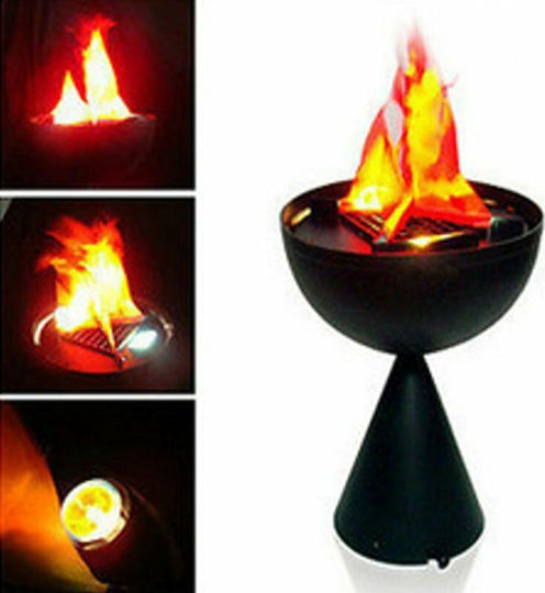 Dekorative Lampe Flammenlicht Schwarz