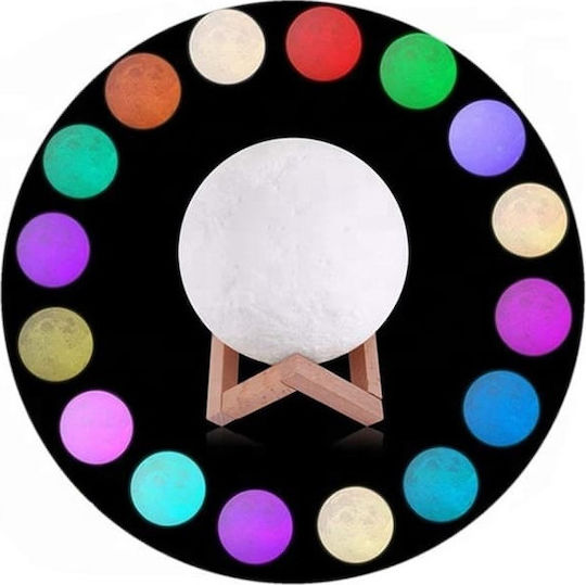 GloboStar Lămpi Decorative Pentru Masă Lumină De Lună LED RGBW Lumină De Lună 20x20cm
