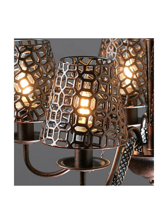 Aca Chandelier Lampshade 3xE14 Copper 55cm EG169753PBC