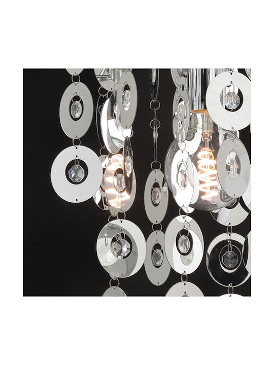 Aca Faidra Chandelier 1xE27 Silver SF171411C