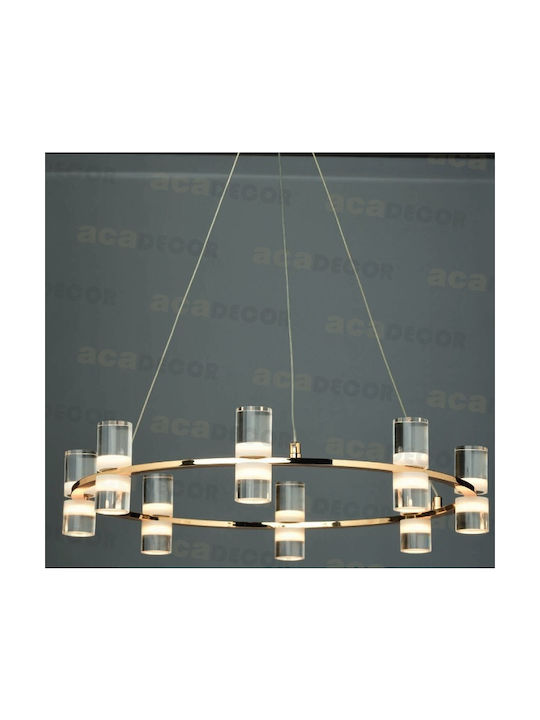 Aca Ionian Πολυέλαιος LED Ø52cm Χρυσός JNDP32LED52GD