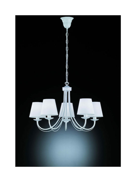 Trio Lighting Cortez Candelabru 5xE14 Ø66cm Alb 110600531
