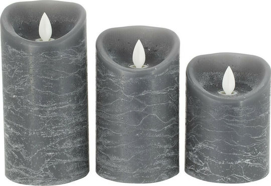 GloboStar Decorative Lamp Wax Polish Gray 3pcs