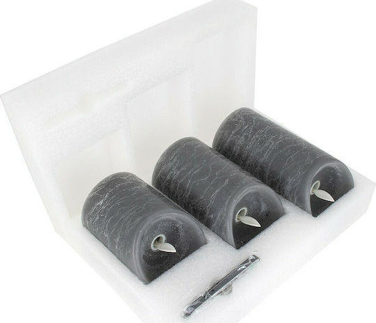 GloboStar Decorative Lamp Wax Polish Gray 3pcs