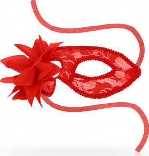 Ohmama Ohmama BDSM Μάσκα Lace & Flower Eyemask Red