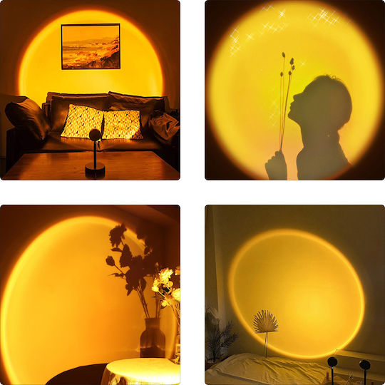 GloboStar Projector Διακοσμητικό Φωτιστικό Sun 180° LED Sunset 23x59εκ.
