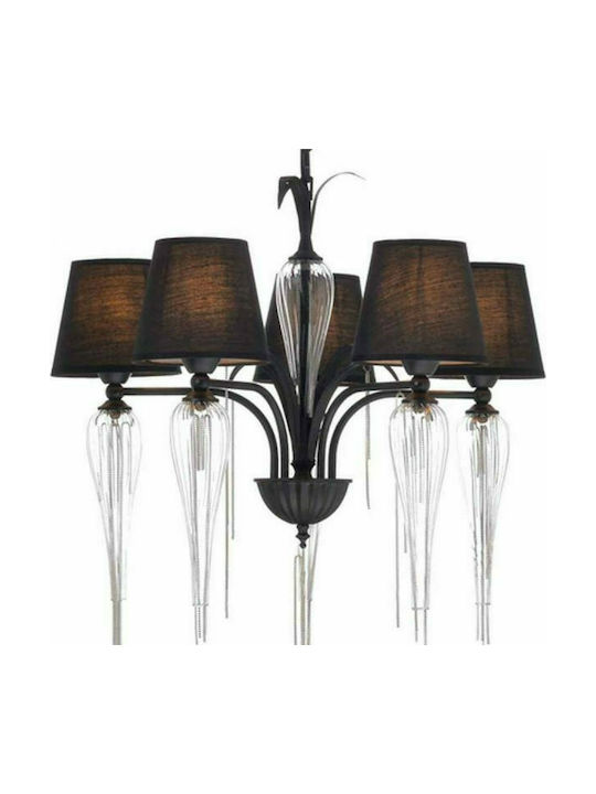 Aca Chandelier Lampshade 5xE14 Black 61cm EG170305PBCH