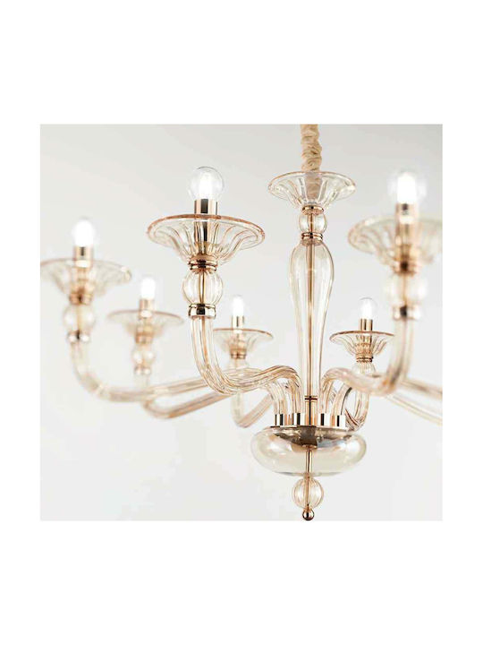 Ideal Lux Danieli Sp8 Πολυέλαιος με Κεράκια Μελί Ideal Lux Danieli Sp8 Πολυέλαιος με Κεράκια Μελί