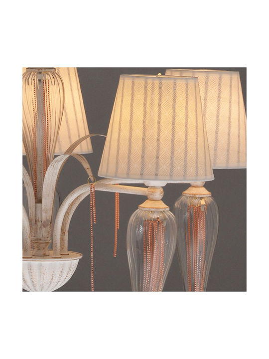 Aca Palermo Chandelier Lampshade 5xE14 Transparent 61cm EG170305PWRG