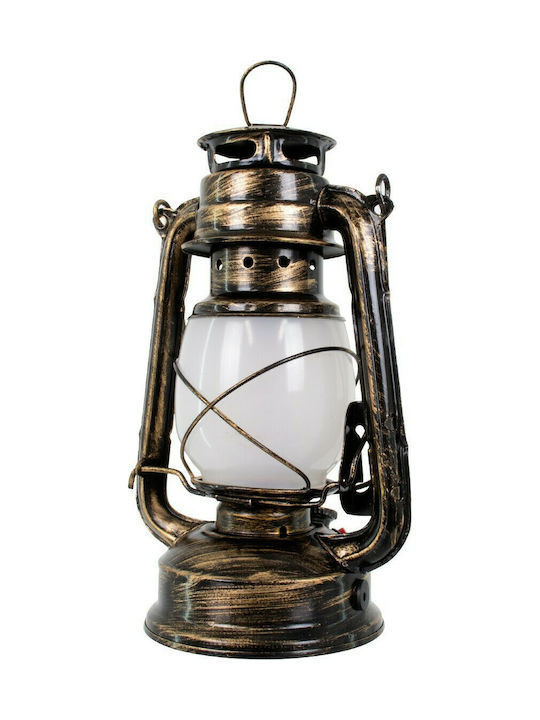 GloboStar Flame Effect Decorative Lamp Lattern Bronze
