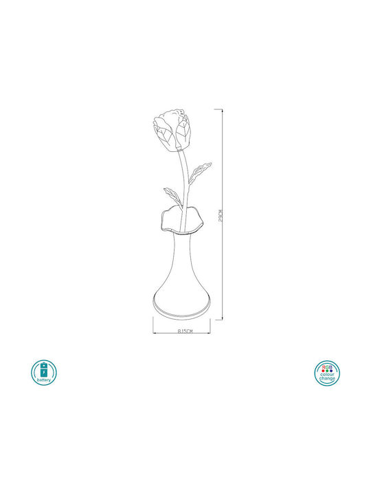 Globo Lighting Table light Decorative Lamp Flower Silver