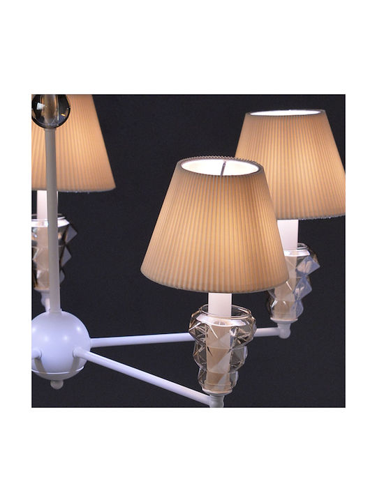 Aca Aliera Chandelier Lampshade 5xE14 White 74cm EG168455PWA