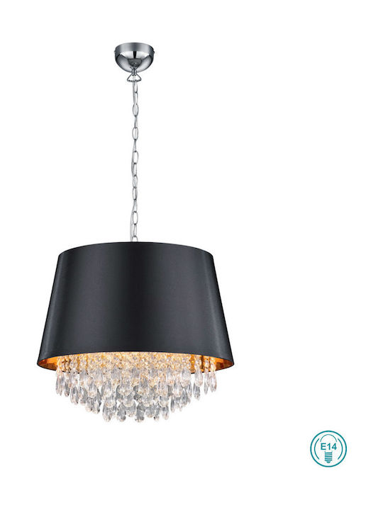 Trio Lighting Loreley Candelabru Ø50cm Cu Pălărie Negru Trio Lighting Loreley Candelabru Ø50cm Cu Pălărie Negru