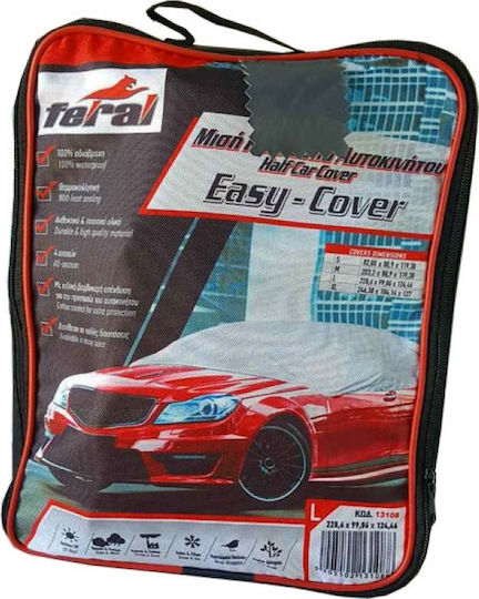 Feral Easy Cover Car Half Covers with Carrying Bag 317x157x50cm Waterproof XLarge