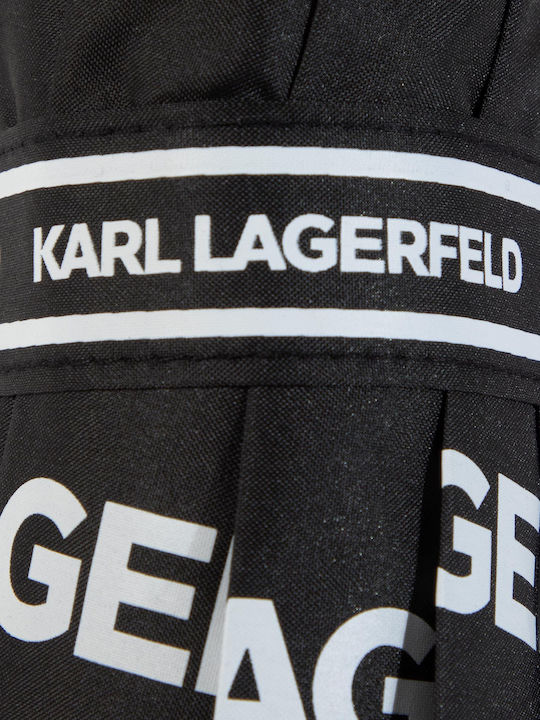 Karl Lagerfeld Automat Umbrelă de ploaie Compact Neagră