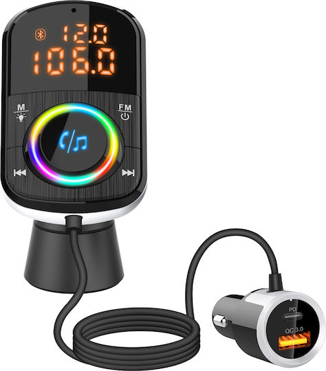 FM Transmitter Αυτοκινήτου με Bluetooth