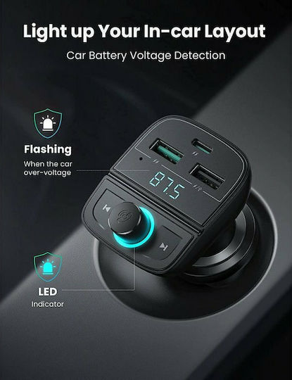 Ugreen FM Transmitter Αυτοκινήτου CD229 με MicroSD / Bluetooth
