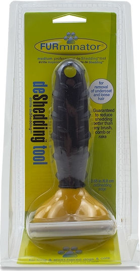 FURminator Bürste für verschiedene Haarlängen zur Fellreinigung Gelb