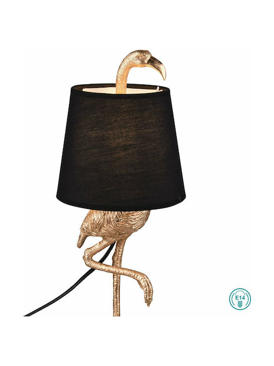 Trio Lighting Lola Modern Table Lamp E14 Black/Gold R50251079