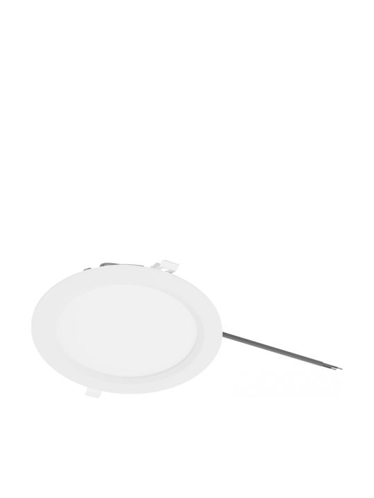 Elvhx Στρογγυλό Χωνευτό LED Panel 28W με Φυσικό Λευκό Φως 4000K 22.1εκ.