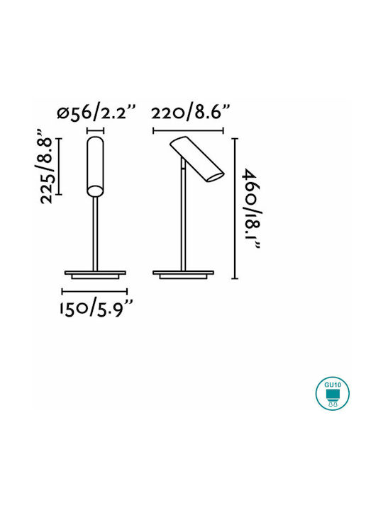 Faro Barcelona Link Decorative Lamp with Socket for Bulb GU10 Bronze