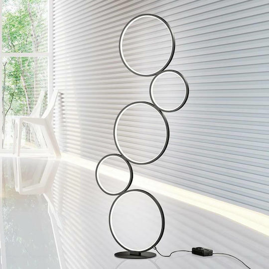 Trio Lighting Rondo LED Stehleuchte H115xB47cm. mit Warmweißem Licht 3200lm Schwarz