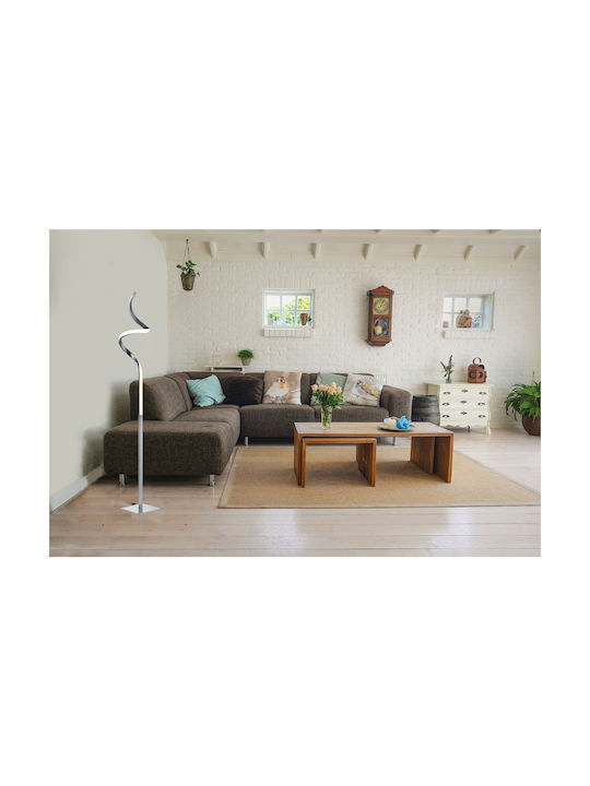 Trio Lighting Course LED Подова Лампа В149xД33см. 950лм Сребрист