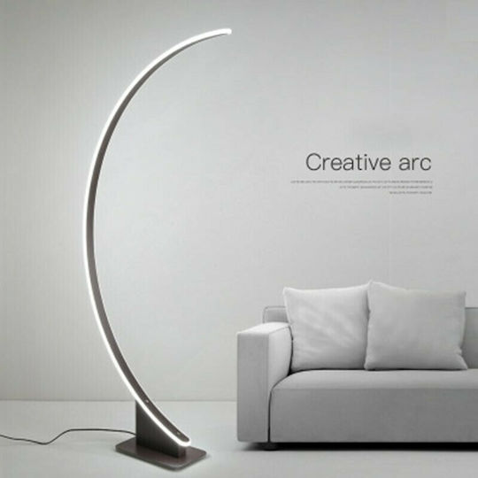 Atman Leggenda New York LED Φωτιστικό Δαπέδου Υ140xΜ65εκ. με Ρυθμιζόμενο Λευκό Φως 1300lm Μαύρο