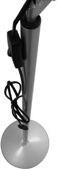 GloboStar Audrey Vintage Lampa de podea Î190xL15cm. cu Soclu pentru Bec E27 Argintiu