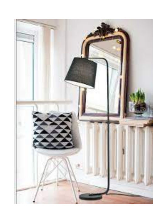 Viokef Cobbe Floor Lamp Height 164x48cm with E27 Lamp Bulb Base Black