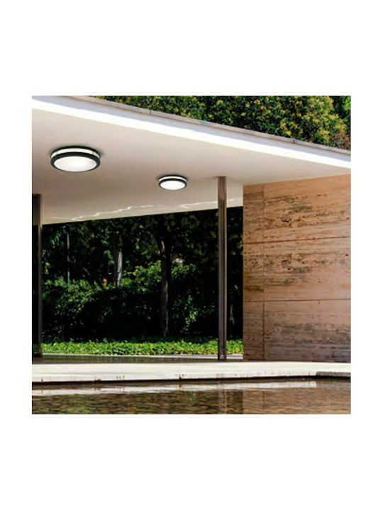 Viokef Chios Outdoor Ceiling Flush Mount E27 in Black Color 4081701