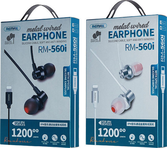 Remax RM-560i In-ear Handsfree Headphones with Connector Lightning Black