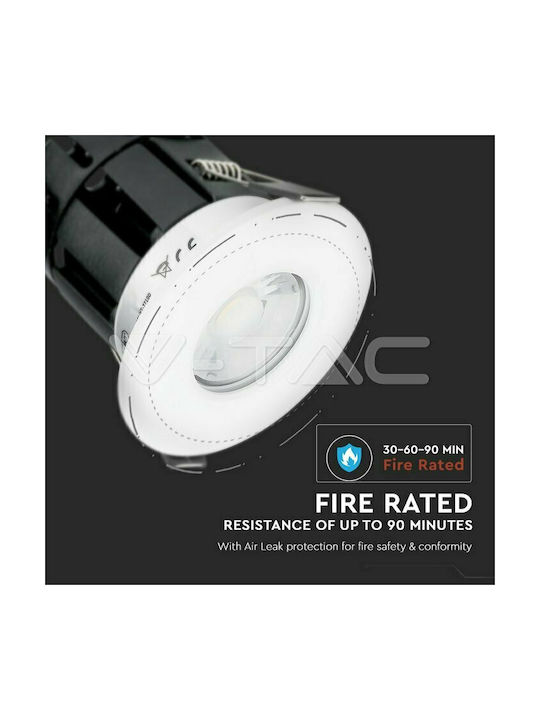 V-TAC Waterproof Outdoor Ceiling Spot with Integrated LED 10W Dimmable Bluetooth in White Color 1424