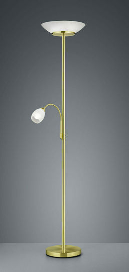 Trio Lighting Gerry Floor Lamp H180xW34cm. with Socket for Bulb E27 Gold