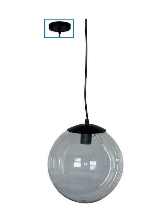 Aca Outdoor Hanging Ceiling Light E27 in Black Color AC.18250KCL