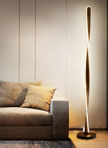 Atman Leggenda Atlanta Lampa de podea LED Î140xL25cm. cu Lumină Alb Reglabil 1170lm Negru
