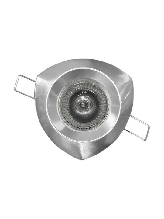 Adeleq Waterproof Outdoor Ceiling Spot GU10 MR16 in Silver Color 21-371966