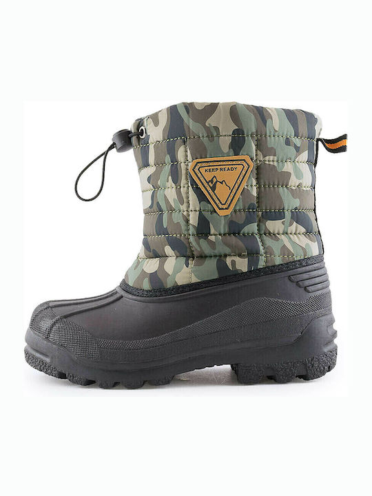 Kids Wellies with Internal Lining Khaki