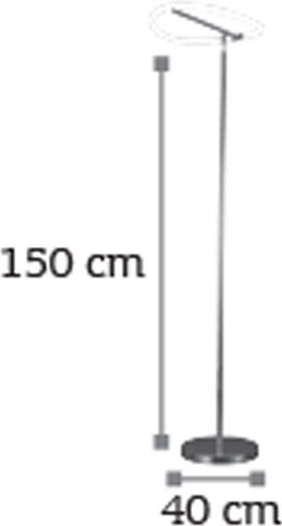 Inlight 45011 LED Φωτιστικό Δαπέδου Υ150xΜ40εκ. με Θερμό Λευκό Φως 1600lm Ασημί