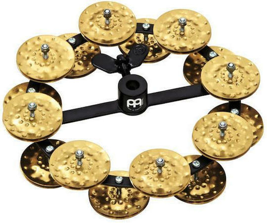 Meinl Headliner Series Schwarz Metallisch Hi-Hat Tamburin mit doppelter Reihe von Zils