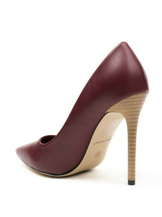 Damen Pumps mit hohem Absatz - Bordeaux 0621 Rot