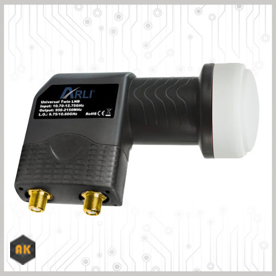 Arli LNB Twin (2 Outputs) with Low Noise Limit 0.1dB