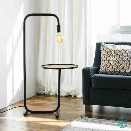 Faro Barcelona Guest Stehleuchte H106xB40cm. mit Fassung für Lampe E27 Schwarz