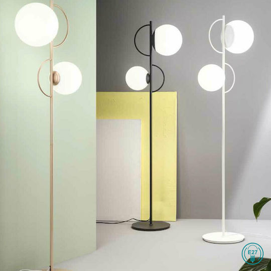 Ondaluce Lampa de podea Î170xL45cm. cu Soclu pentru Bec E27 Negru
