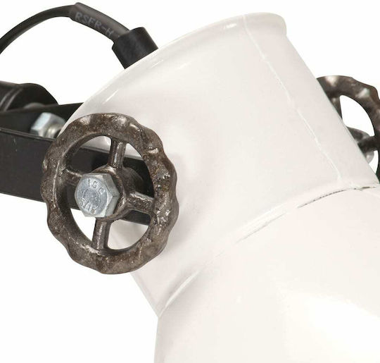 vidaXL Floor Lamp H160xW28cm. with Socket for Bulb E27 White